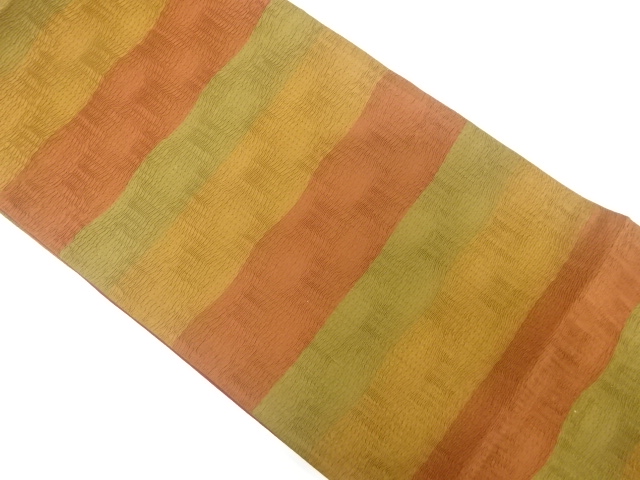 変わり織横段模様織出し袋帯